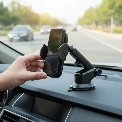 Soporte Celular Auto Con Sopapa Ajustable Cz-3471 Negro
